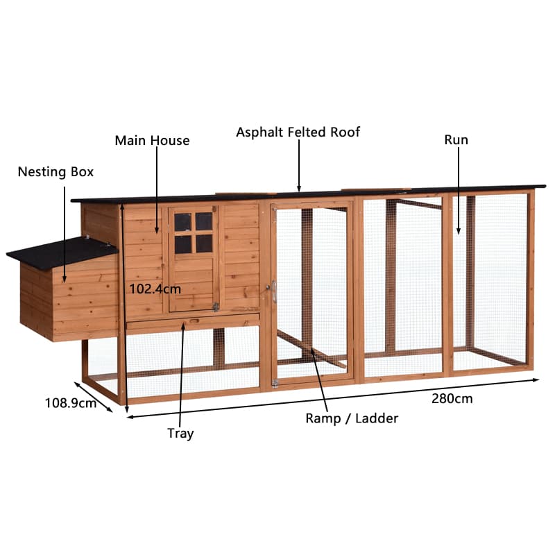 large wooden chicken coop