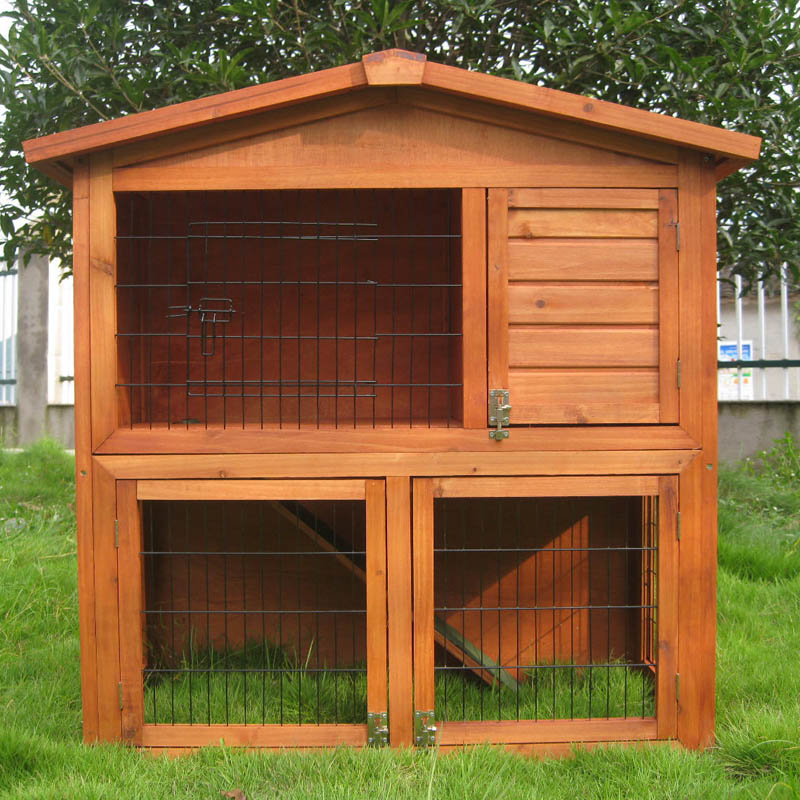 wood rabbit cage