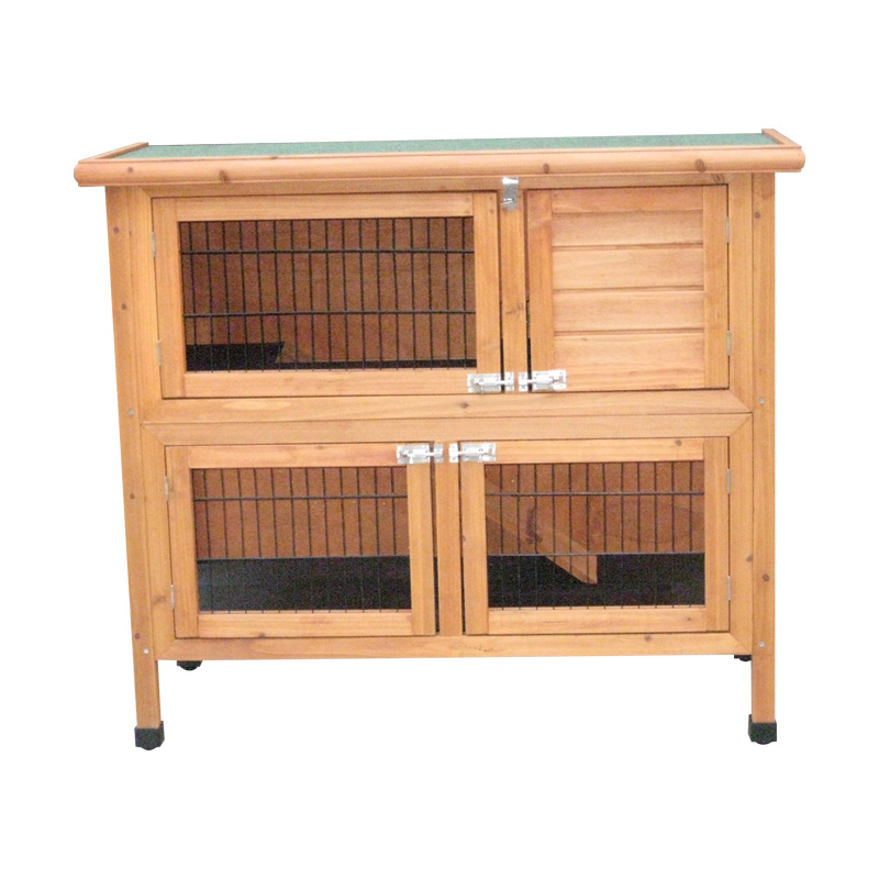Easy Clean Wooden Rabbit Hutch