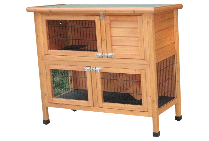 Easy Clean Wooden Rabbit Hutch