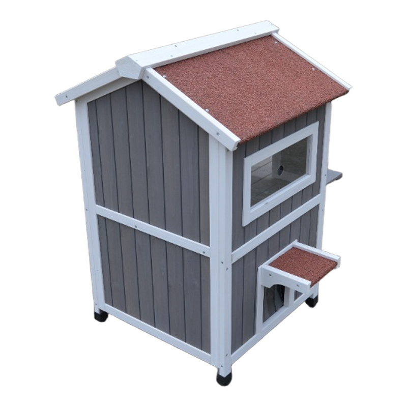 Wooden Cat House Luxury