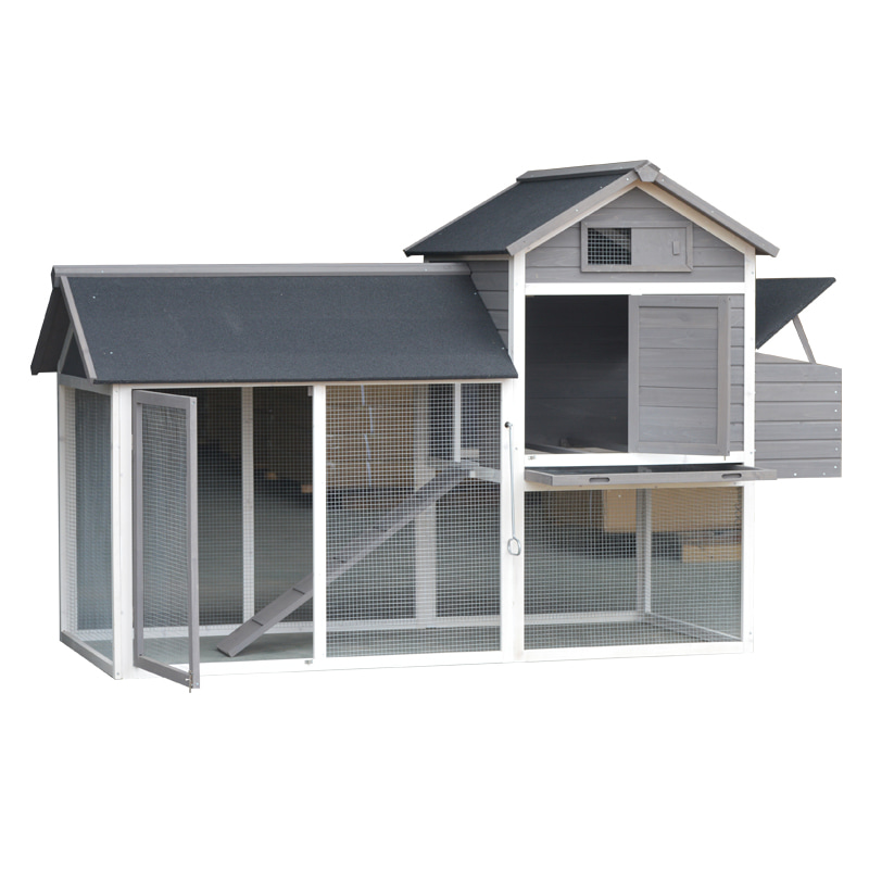 chicken coop with nesting box