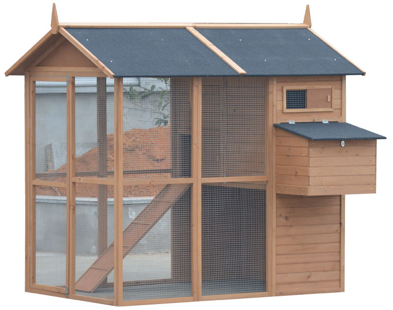 wooden breeding chicken cage