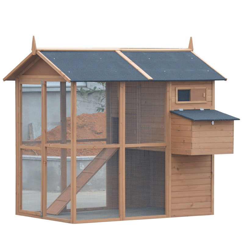 wooden breeding chicken cage
