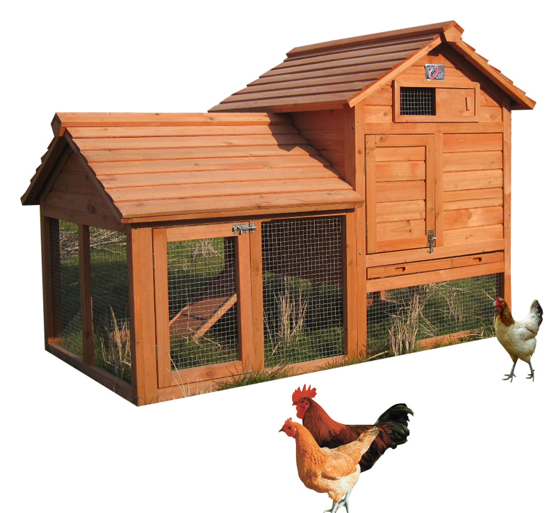 wooden chicken coop sturdy wood With Vent