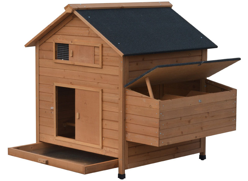 optional wooden run cage 