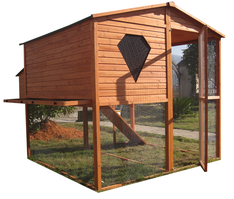 premium brown color chicken coop 