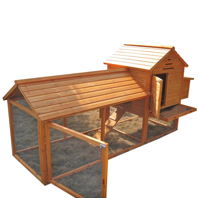 Cozy wooden chicken coop ecofriendly