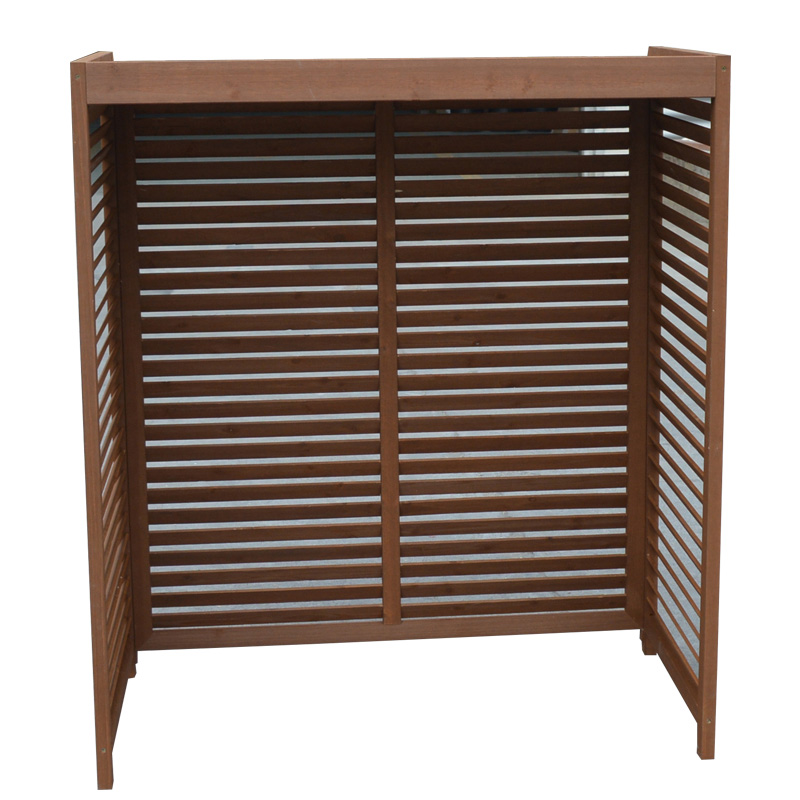 Wood Outside AC Fence Wood Outside AC Fence