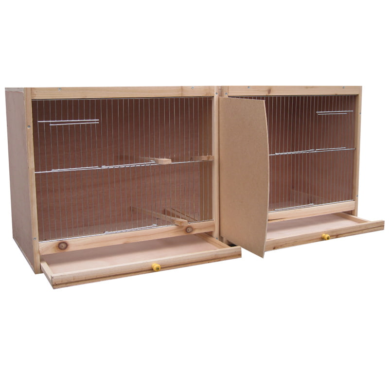 2-compartment pigeon cage