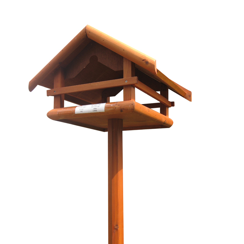 Tripod wooden bird feeder
