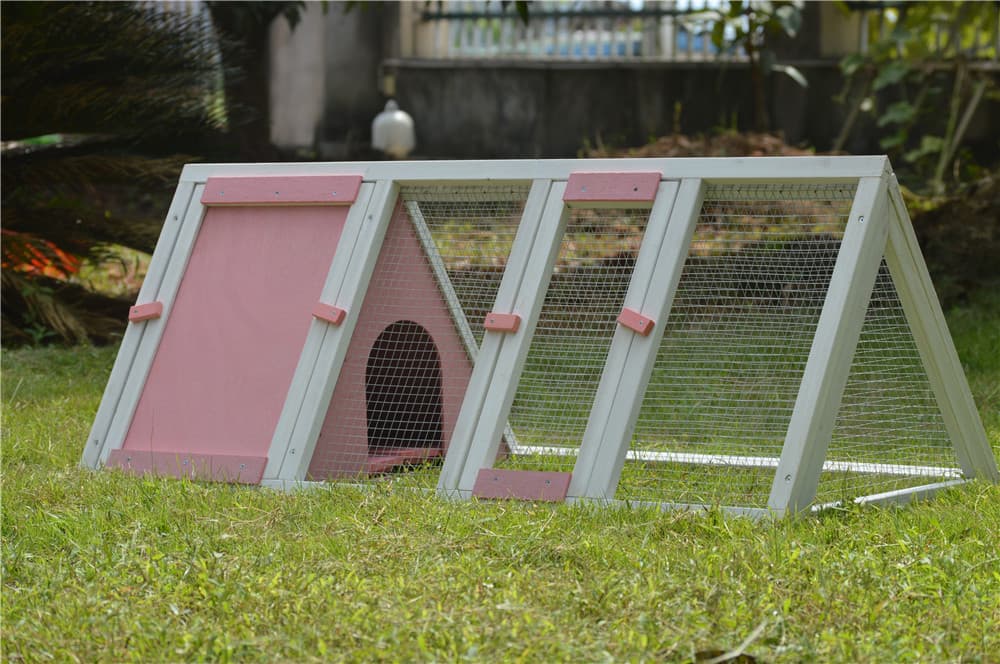 Wooden guinea pig cage with run